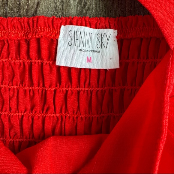 Sienna Sky Red Bow Tie Strap Top size M NEW - Picture 4 of 5